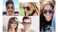 Unisex Wood Frame Sunglasses