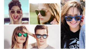 Unisex Wood Frame Sunglasses