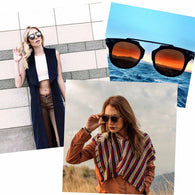 Women Wood Frame Sunglasses