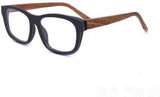 Bamboo Glasses Wood Men Changeable Transparent Lens-GAEA-Wood Frame EyeWear-Black Rim-GAEA-Wood Frame EyeWear Eco Friendly Sunglasses
