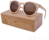Bamboo Men Wooden Sunglasses polarized lens-GAEA-Wood frame EyeWear-brown lens with case 1-GAEA-Wood Frame EyeWear Eco Friendly Sunglasses