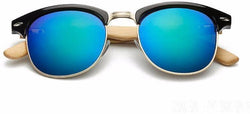 Bamboo Sunglasses Half frame wood Temple Metal sunglasses Unisex-GAEA-Wood frame EyeWear-GAEA-Wood Frame EyeWear Eco Friendly Sunglasses