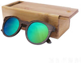 Bamboo Unisex Polarized Wooden Sunglasses-GAEA-Wood frame EyeWear-green lens-GAEA-Wood Frame EyeWear Eco Friendly Sunglasses
