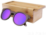 Bamboo Unisex Polarized Wooden Sunglasses-GAEA-Wood frame EyeWear-purple lens-GAEA-Wood Frame EyeWear Eco Friendly Sunglasses