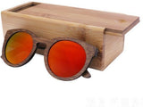 Bamboo Unisex Polarized Wooden Sunglasses-GAEA-Wood frame EyeWear-red lens-GAEA-Wood Frame EyeWear Eco Friendly Sunglasses