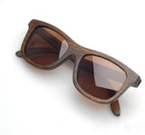 Black Brown Bamboo Sunglasses Unisex UV400 Polarized-GAEA-Wood frame EyeWear-brown brown lens-GAEA-Wood Frame EyeWear Eco Friendly Sunglasses