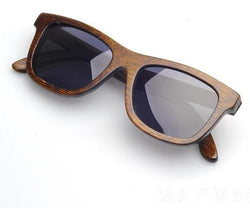 Black Brown Bamboo Sunglasses Unisex UV400 Polarized-GAEA-Wood frame EyeWear-brown grey lens-GAEA-Wood Frame EyeWear Eco Friendly Sunglasses