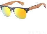 Classic Bamboo Sunglasses Men Sports Wood Temple-GAEA-Wood frame EyeWear-bamboo red mercury-GAEA-Wood Frame EyeWear Eco Friendly Sunglasses