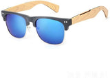 Classic Bamboo Sunglasses Men Sports Wood Temple-GAEA-Wood frame EyeWear-wood blue mercury-GAEA-Wood Frame EyeWear Eco Friendly Sunglasses