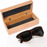 Handmade Natural Small Size Bamboo Women Sunglasses Polarized-GAEA-Wood frame EyeWear-black lens with case 2-GAEA-Wood Frame EyeWear Eco Friendly Sunglasses