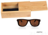 Handmade Natural Small Size Bamboo Women Sunglasses Polarized-GAEA-Wood frame EyeWear-brown lens with case 1-GAEA-Wood Frame EyeWear Eco Friendly Sunglasses