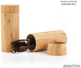 Handmade Natural Small Size Bamboo Women Sunglasses Polarized-GAEA-Wood frame EyeWear-brown lens with case-GAEA-Wood Frame EyeWear Eco Friendly Sunglasses