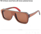 Handmade New wooden Unisex sunglasses polarized-GAEA-Wood frame EyeWear-BROWN-GAEA-Wood Frame EyeWear Eco Friendly Sunglasses