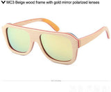Handmade New wooden Unisex sunglasses polarized-GAEA-Wood frame EyeWear-GOLD-GAEA-Wood Frame EyeWear Eco Friendly Sunglasses