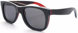 Handmade Retro Vintage Skateboard Wood Sunglasses polarized Unisex-GAEA-Wood Frame EyeWear-C1 BLACK FRAME-GAEA-Wood Frame EyeWear Eco Friendly Sunglasses