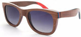 Handmade Retro Vintage Skateboard Wood Sunglasses polarized Unisex-GAEA-Wood Frame EyeWear-C2 BROWN FRAME-GAEA-Wood Frame EyeWear Eco Friendly Sunglasses
