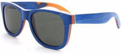 Handmade Retro Vintage Skateboard Wood Sunglasses polarized Unisex-GAEA-Wood Frame EyeWear-C4 BLUE FRAMES-GAEA-Wood Frame EyeWear Eco Friendly Sunglasses