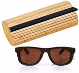 handmade Small size Bamboo Sunglasses polarized,Women-GAEA-Wood frame EyeWear-brown lens with case 3-GAEA-Wood Frame EyeWear Eco Friendly Sunglasses