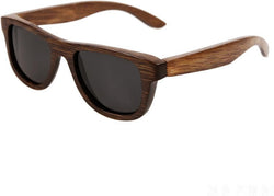 handmade Small size Bamboo Sunglasses polarized,Women-GAEA-Wood frame EyeWear-black lens-GAEA-Wood Frame EyeWear Eco Friendly Sunglasses