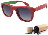 Handmade Unisex Sunglasses Skateboard wood Frame Polarized Lens UV400-GAEA-Wood Frame EyeWear-with a bamboo case 3-GAEA-Wood Frame EyeWear Eco Friendly Sunglasses