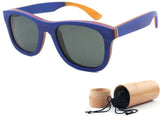 Handmade Unisex Sunglasses Skateboard wood Frame Polarized Lens UV400-GAEA-Wood Frame EyeWear-with a bamboo case 2-GAEA-Wood Frame EyeWear Eco Friendly Sunglasses