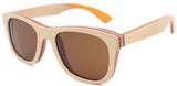 Handmade Unisex Sunglasses Skateboard wood Frame Polarized Lens UV400-GAEA-Wood Frame EyeWear-brown lens-GAEA-Wood Frame EyeWear Eco Friendly Sunglasses