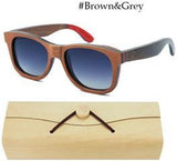 Men's Wooden Sunglasses Polarized Mirror Lens Oversize-GAEA-Wood Frame EyeWear-BrownGrey-GAEA-Wood Frame EyeWear Eco Friendly Sunglasses