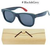 Men's Wooden Sunglasses Polarized Mirror Lens Oversize-GAEA-Wood Frame EyeWear-BlackGrey-GAEA-Wood Frame EyeWear Eco Friendly Sunglasses