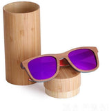 New arrival Unisex skateboard wood sunglasses-GAEA-Wood frame EyeWear-purple lens withcase 3-GAEA-Wood Frame EyeWear Eco Friendly Sunglasses