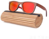 New arrival Unisex skateboard wood sunglasses-GAEA-Wood frame EyeWear-red lens with case 1-GAEA-Wood Frame EyeWear Eco Friendly Sunglasses