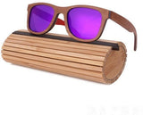 New arrival Unisex skateboard wood sunglasses-GAEA-Wood frame EyeWear-purple lens withcase 2-GAEA-Wood Frame EyeWear Eco Friendly Sunglasses