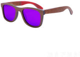 New arrival Unisex skateboard wood sunglasses-GAEA-Wood frame EyeWear-purple lens-GAEA-Wood Frame EyeWear Eco Friendly Sunglasses