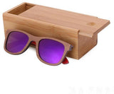new arrival Women skateboard wood sunglasses Polarized,UV400-GAEA-Wood frame EyeWear-purple lens withcase 1-GAEA-Wood Frame EyeWear Eco Friendly Sunglasses