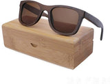 New fashion polarized Men Bamboo wooden sunglasses-GAEA-Wood frame EyeWear-brown lens with case-GAEA-Wood Frame EyeWear Eco Friendly Sunglasses