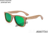 New Fashion Unisex Wood Sunglasses-GAEA-Wood frame EyeWear-green lens-GAEA-Wood Frame EyeWear Eco Friendly Sunglasses