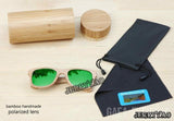 New Fashion Unisex Wood Sunglasses-GAEA-Wood frame EyeWear-green lens with case-GAEA-Wood Frame EyeWear Eco Friendly Sunglasses