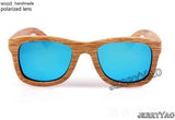 New Fashion Unisex Wood Sunglasses-GAEA-Wood frame EyeWear-blue lens-GAEA-Wood Frame EyeWear Eco Friendly Sunglasses
