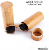 New Fashion Unisex Wood Sunglasses-GAEA-Wood frame EyeWear-black lens with case-GAEA-Wood Frame EyeWear Eco Friendly Sunglasses