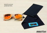 New Fashion Wood Sunglasses Men ,UV400 Polarized-GAEA-Wood frame EyeWear-orange lens-GAEA-Wood Frame EyeWear Eco Friendly Sunglasses