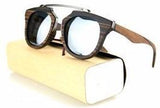 New Metal And Wood Luxury Women Sunglasses-GAEA-Wood Frame EyeWear-reflective Black-GAEA-Wood Frame EyeWear Eco Friendly Sunglasses