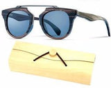 New Metal And Wood Luxury Women Sunglasses-GAEA-Wood Frame EyeWear-Dark Blue-GAEA-Wood Frame EyeWear Eco Friendly Sunglasses