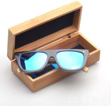 New Polarized Men UV400 Wood Skateboard Sunglasses-GAEA-Wood Frame EyeWear-C3 with case-GAEA-Wood Frame EyeWear Eco Friendly Sunglasses