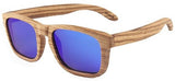 New Polarized Wooden Sunglasses Retro Vintage Handmade-GAEA-Wood Frame EyeWear-Blue-GAEA-Wood Frame EyeWear Eco Friendly Sunglasses