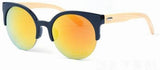 New Unisex Fashion Bamboo Sunglasses plastic frame with bamboo temples-GAEA-Wood frame EyeWear-MC5-GAEA-Wood Frame EyeWear Eco Friendly Sunglasses