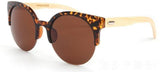 New Unisex Fashion Bamboo Sunglasses plastic frame with bamboo temples-GAEA-Wood frame EyeWear-C7-GAEA-Wood Frame EyeWear Eco Friendly Sunglasses