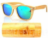 New Unisex Handmade Wooden Bamboo Sunglasses Polarized UV400-GAEA-Wood Frame EyeWear-Green lens-GAEA-Wood Frame EyeWear Eco Friendly Sunglasses