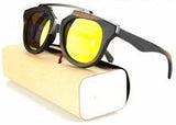 New Women Handmade Wooden Sunglasses Stainless Steel Spring Hinges Polarized Lens UV400-GAEA-Wood Frame EyeWear-reflective Brown-GAEA-Wood Frame EyeWear Eco Friendly Sunglasses