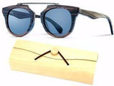 New Women Handmade Wooden Sunglasses Stainless Steel Spring Hinges Polarized Lens UV400-GAEA-Wood Frame EyeWear-reflective Blue-GAEA-Wood Frame EyeWear Eco Friendly Sunglasses