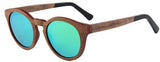 Polarized All Frame Round Wood Sunglasses Unisex UV400 Handmade-GAEA-Wood Frame EyeWear-Blue-GAEA-Wood Frame EyeWear Eco Friendly Sunglasses