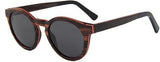 Polarized All Frame Round Wood Sunglasses Unisex UV400 Handmade-GAEA-Wood Frame EyeWear-Black-GAEA-Wood Frame EyeWear Eco Friendly Sunglasses
